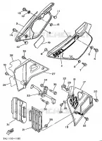 KUIPDEEL DEKSEL   OLIE RESERVOIR voor Yamaha YZ125B 1991