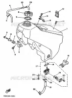 BENZINE TANK voor Yamaha YZ125B 1991