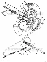 ACHTERWIEL voor Yamaha YZ125B 1991