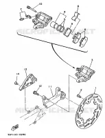 REMKLAUW ACHTER voor Yamaha YZ125B 1991