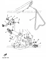 STANDAARD / VOETSTEUN voor Yamaha YZ125B 1991
