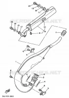 UITLAAT voor Yamaha YZ125B 1991