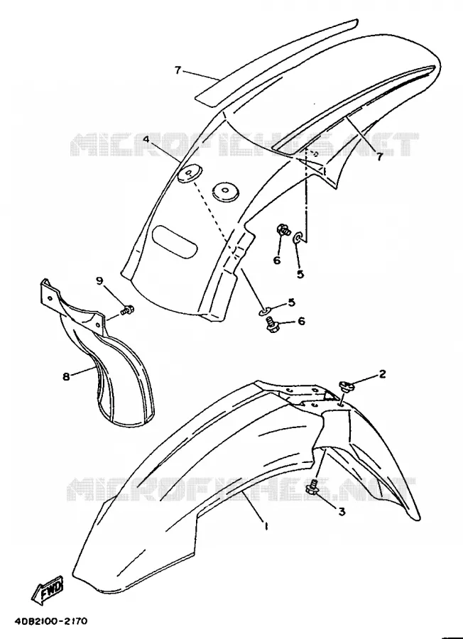 SPATBORD Yamaha MOTO 125 1992 YZ  YZ125D