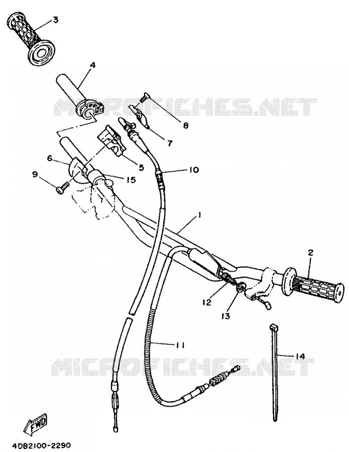 STUUR / KABEL Yamaha MOTO 125 1992 YZ  YZ125D