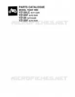 * CATALOG PREFACE * voor Yamaha YZ125F 1994