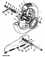 ACHTERWIEL voor Yamaha YZ125F 1994