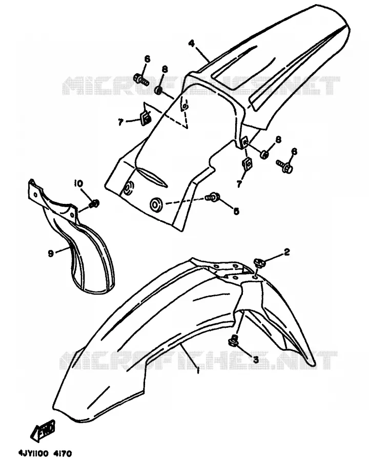 SPATBORD Yamaha MOTO 125 1994 YZ  YZ125F