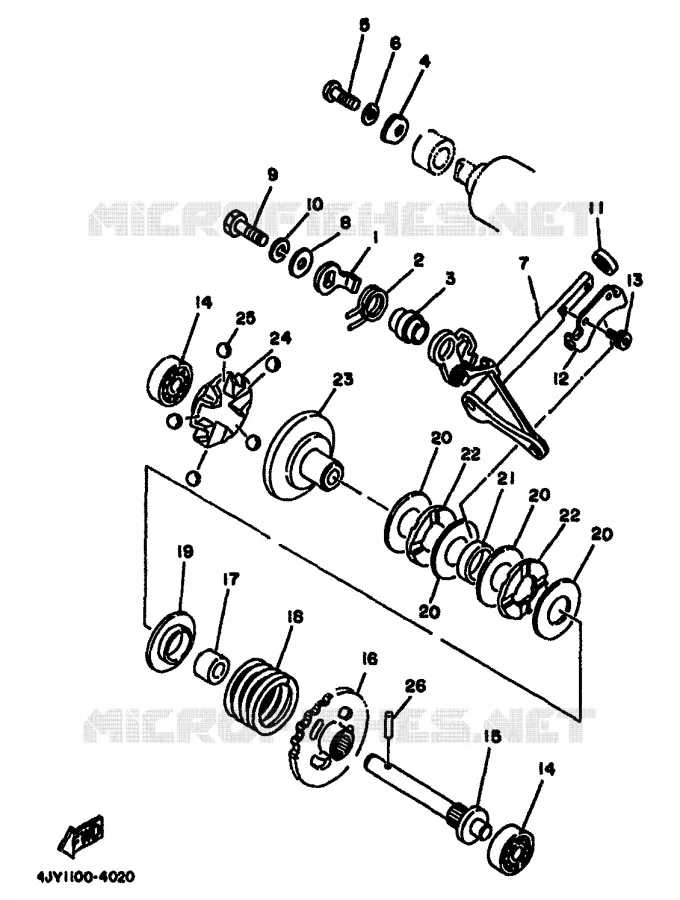 UITLAATKLEP Yamaha MOTO 125 1994 YZ  YZ125F