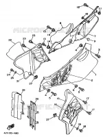 KUIPDEEL DEKSEL   OLIE RESERVOIR voor Yamaha YZ125F 1994
