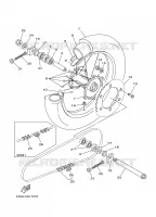 ACHTERWIEL voor Yamaha YZ125J 1997