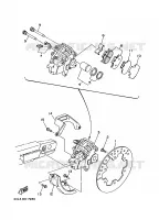 REMKLAUW ACHTER voor Yamaha YZ125J 1997