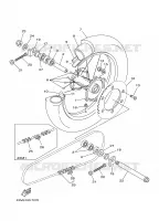 ACHTERWIEL voor Yamaha YZ125J 1997