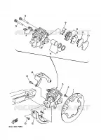 REMKLAUW ACHTER voor Yamaha YZ125J 1997