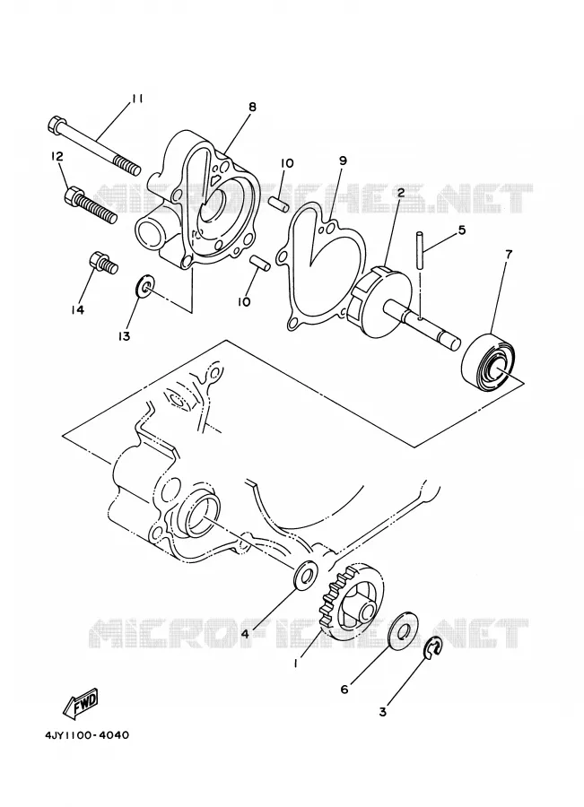 WATERPOMP Yamaha MOTO 125 1997 YZ  YZ125J