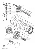 STARTMOTOR KOPPELINGS voor Yamaha YZ125LC 1990