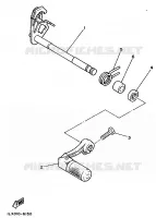 SCHAKEL STANG / PEDAAL voor Yamaha YZ125LC 1990