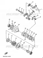 UITLAATKLEP voor Yamaha YZ125LC 1990