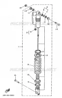ACHTER SCHOKBREKER voor Yamaha YZ125LC 1990