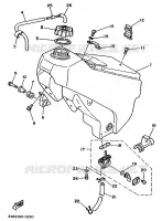 BENZINE TANK voor Yamaha YZ125LC 1990