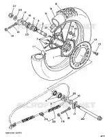 ACHTERWIEL voor Yamaha YZ125LC 1990