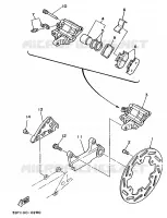REMKLAUW ACHTER voor Yamaha YZ125LC 1990