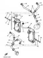 RADIATEUR / SLANG voor Yamaha YZ125LC 1990