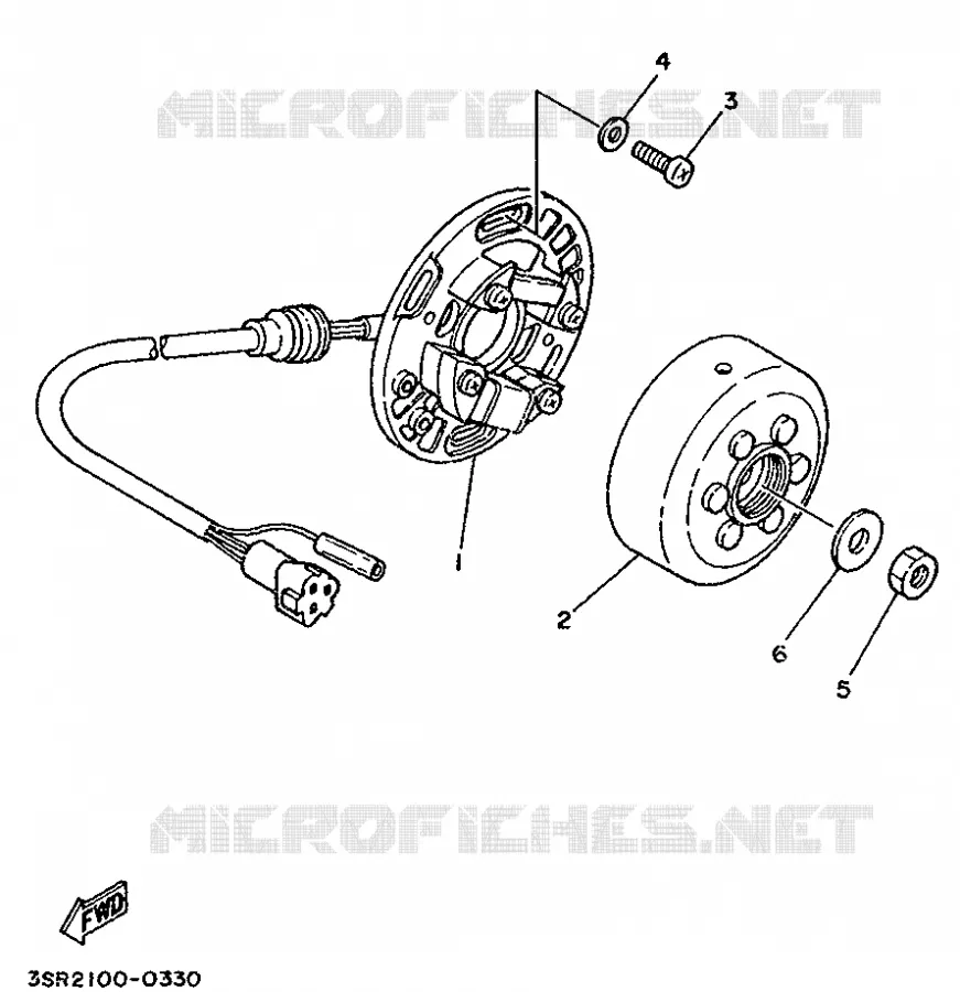 DYNAMO Yamaha MOTO 125 1990 YZ  YZ125LC