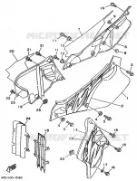 KUIPDEEL DEKSEL   OLIE RESERVOIR voor Yamaha YZ125LC 1995