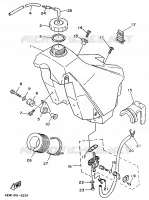 BENZINE TANK voor Yamaha YZ125LC 1995