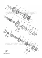 TRANSMISSIE voor Yamaha YZ125P 2002