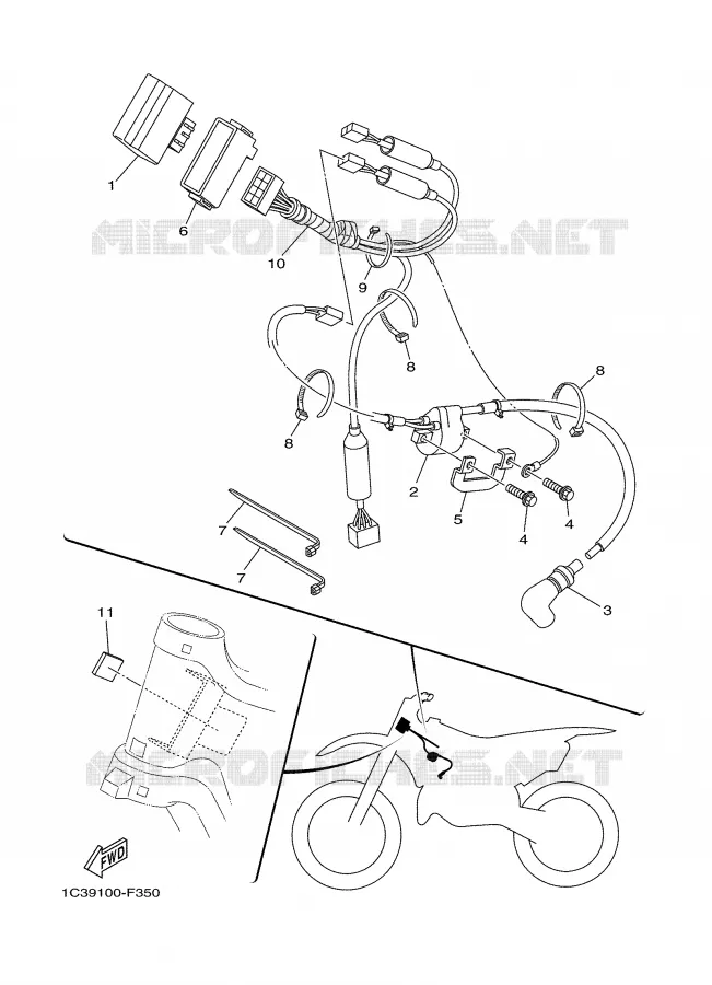 ELECTRISCH 1 Yamaha MOTO 125 2007 YZ  YZ125W1