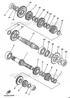TRANSMISSIE voor Yamaha YZ250 1986