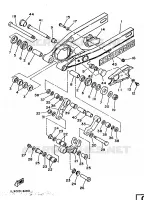ACHTERBRUG voor Yamaha YZ250 1986