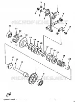 UITLAATKLEP voor Yamaha YZ250 1986