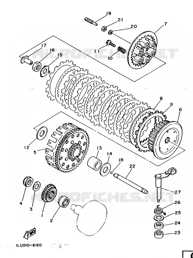 STARTMOTOR KOPPELINGS Yamaha MOTO 250 1986 YZ  YZ250