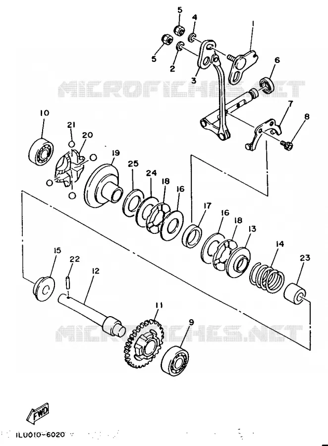 UITLAATKLEP Yamaha MOTO 250 1987 YZ  YZ250