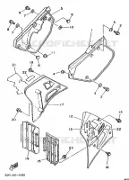 ZIJKUIPDEEL voor Yamaha YZ250 1990