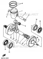 KRUKAS / ZUIGER voor Yamaha YZ250 1990