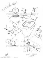 BENZINE TANK voor Yamaha YZ250 1997