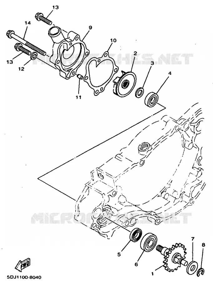 WATERPOMP Yamaha MOTO 250 1998 YZ  YZ250