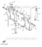 RADIATEUR / SLANG voor Yamaha YZ250 1999