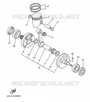 KRUKAS / ZUIGER voor Yamaha YZ250 1999