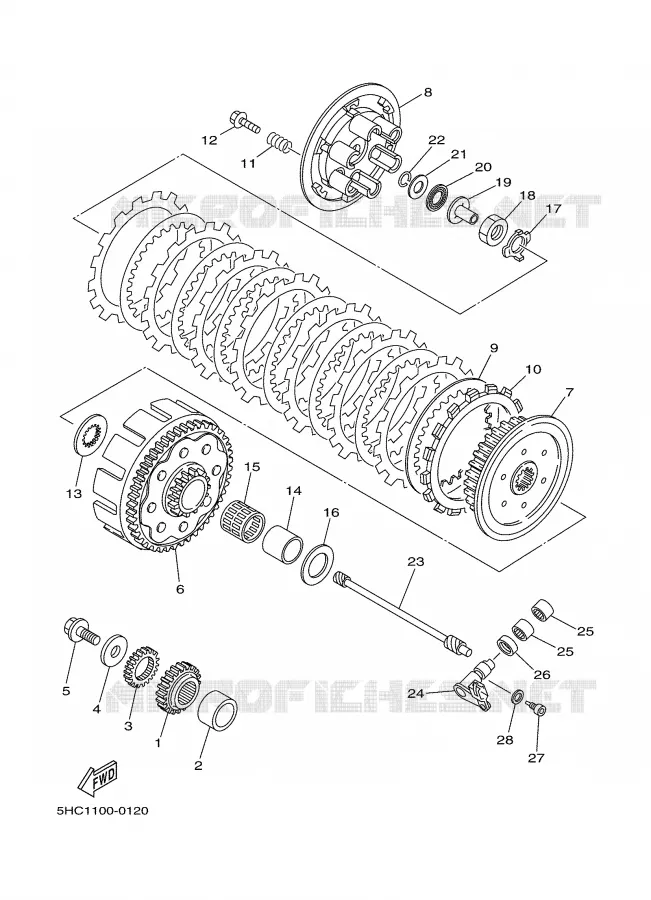 STARTMOTOR KOPPELINGS Yamaha MOTO 250 2000 YZ  YZ250