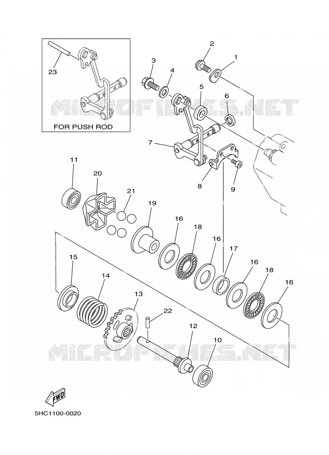 UITLAATKLEP Yamaha MOTO 250 2000 YZ  YZ250