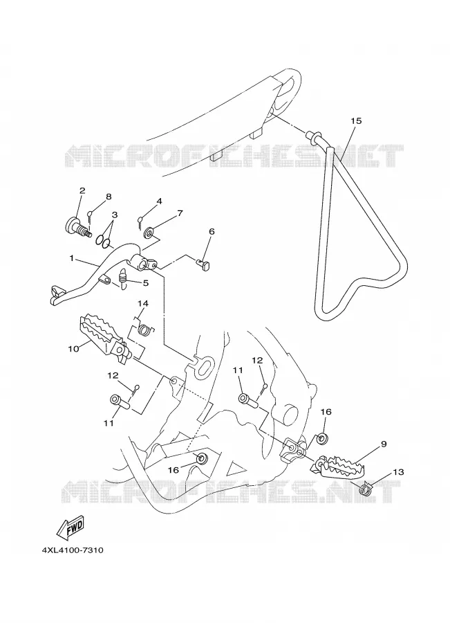 STANDAARD / VOETSTEUN Yamaha MOTO 250 2000 YZ  YZ250