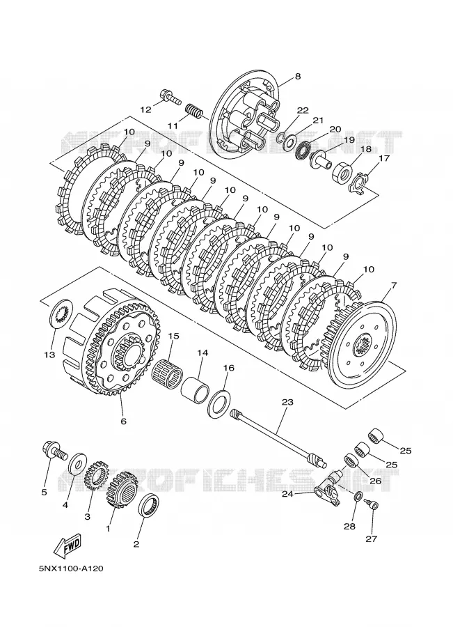 STARTMOTOR KOPPELINGS Yamaha MOTO 250 2004 YZ  YZ250