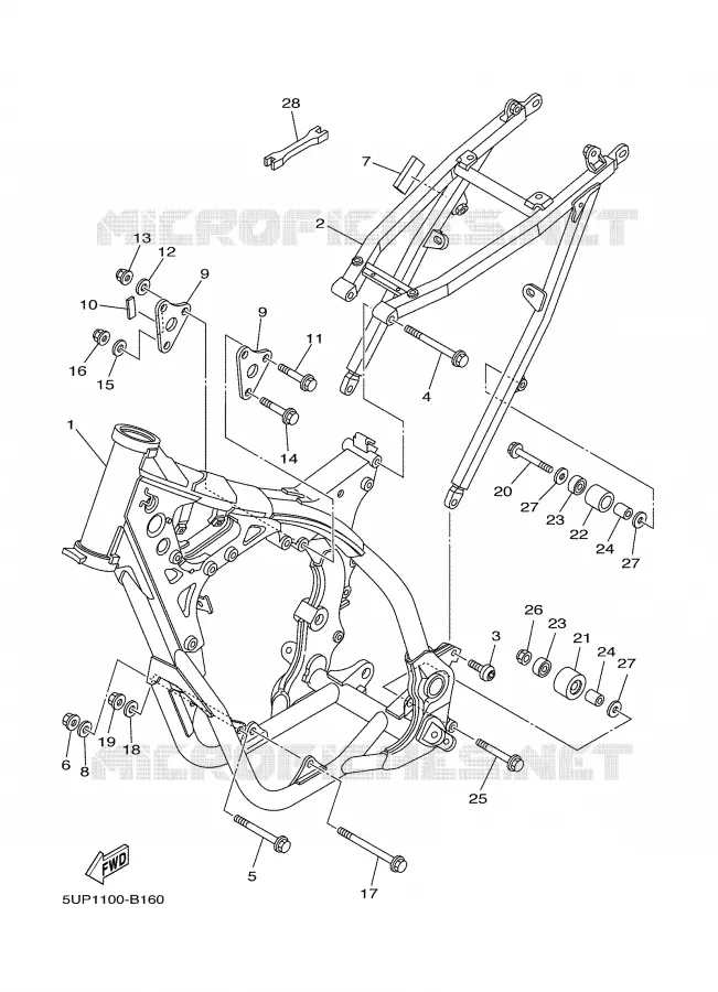 FRAME Yamaha MOTO 250 2004 YZ  YZ250
