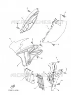 ZIJKUIPDEEL voor Yamaha YZ250 2009