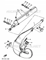 UITLAAT voor Yamaha YZ250B 1991