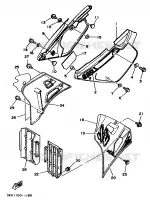 KUIPDEEL DEKSEL   OLIE RESERVOIR voor Yamaha YZ250B 1991